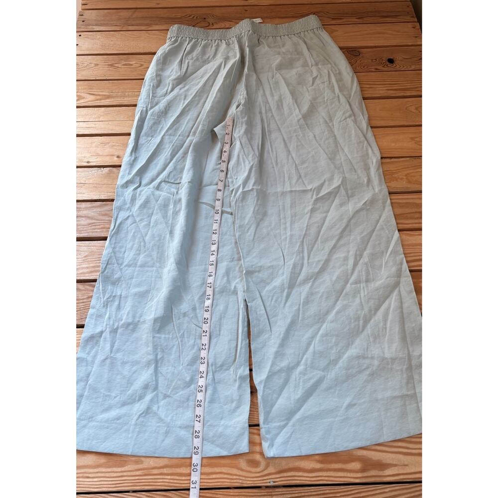 Madewell NWT $98 Women’s The Carley Wide Leg Cotton Pants Size XL Green T6 - Picture 8 of 10